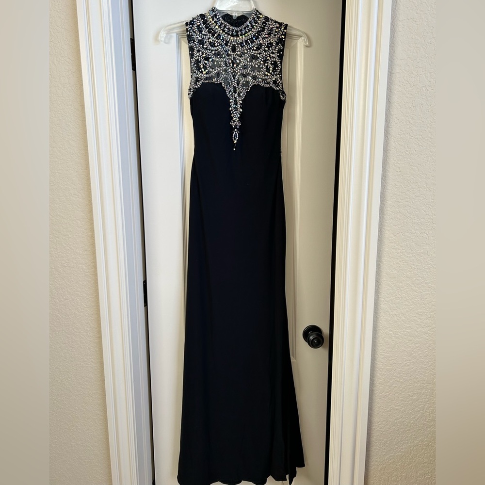 Black Morilee sequin gown